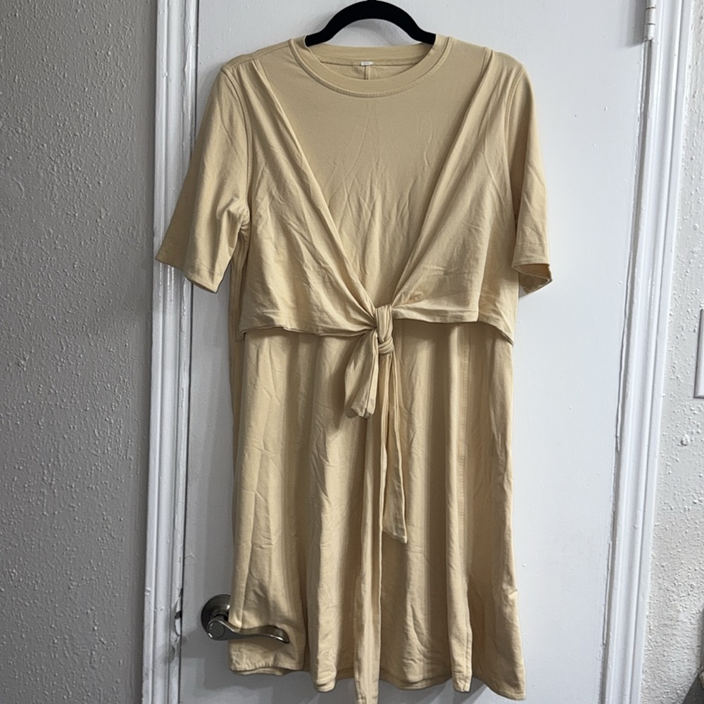 Lululemon Cotton Wrap-Front T-Shirt Dress - Picture 8 of 9
